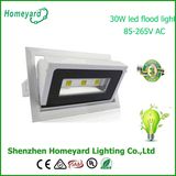 Square Rotatable 30W COB 90 Degree LED Ceiling Light