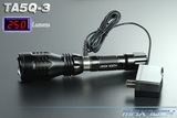 3W Q5 250LM 18650 Superbright Aluminum LED Flashlight (TA5Q-3)