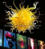 Yellow Ball Blown Glass Craft Chandelier for Inside Decoration