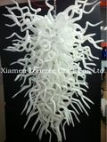 Elegant White Colored Longree Murano Glass Chandelier