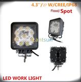 Waterproof 27W LED Work Light CREE 4X4 SUV LED off Road Light for ATV