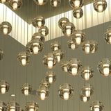 Round Glass Ball Pendant Lamp, Modern Chandelier (2815)