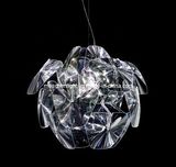 Chromed Glass 1 Light Chandelier Bar Home Ceiling Fixture