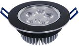 5W High Power Drawing Black Warm White LED Ceiling Light