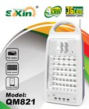 Multifunction Rechargeable Emergency Light with FM Radio Solar (QM821)