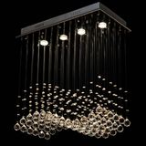 Most Popular Contemporary Crystal Dining Ceiling Light Lamp Free Shipping Crystal Cutain Wave Ceiling Light