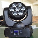 Single Control 4-in-1 RGBW 7 X 12W LED Moving Head Mini Stage Light