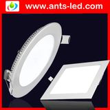 Round Square White Silver Ultrathin Slim Down LED Ceiling Light