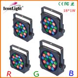 Flat 18*1W RGB LED PAR for Stage