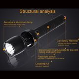 5W Utility Ipx-8 Waterproof LED Flashlight with Safety Hammer