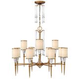 Modern Iron American Style Fabric Shade Creative Decorative Fabric Shade Chandelier