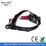 AAA Dry Battery Cheap Rechargeable Adjustable Beam LED Headlight