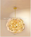 Yellow Blown Glass Pendant Chandelier for Decoration