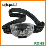 Chengli 4white LED + 2red LED Head Lamp with 3PCS AAA Size Battery (LA286) for Reading