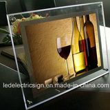 LED Crystal Advertising Light Box Slim Photo Frame Desk Light Boxes