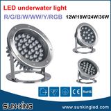 24V IP68 Stainless Steel RGB DMX512 Control LED Fountain Underwater Light 24W