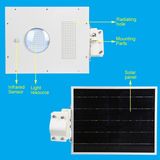 8W All in One Solar Street Light Wall Light Flood Light with Lithium Battery, PIR Motion Sensor