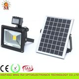 Outdoor 10W IP 65 Solar Powered LED Flood Light with PIR Sensor