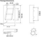 5 Inch Single Digit 7 Segment LED Display