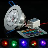 3W Red/Green/Blue/RGB LED Ceiling Light (TH0043)