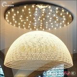 3D Luxury Long Half Globe K9 Crystal Chandelier (BH-0075)