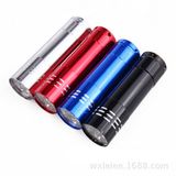 9PCS UV Purple LED AAA Battery Protable Flashlight