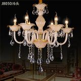 K9 Crystal Candle Chandelier with Glass Shade