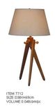 Modern Leisure Bedroom Table Lamp with Fabric Shade (T712)