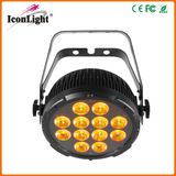 Waterproof IP65 12PCS*15W 6in1 RGBW Y+UV LED PAR Light (ICON-A070-12)