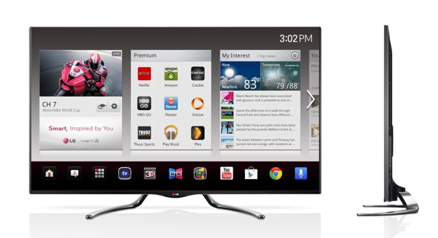 The new LG smart TV range which will incorporate Google TV