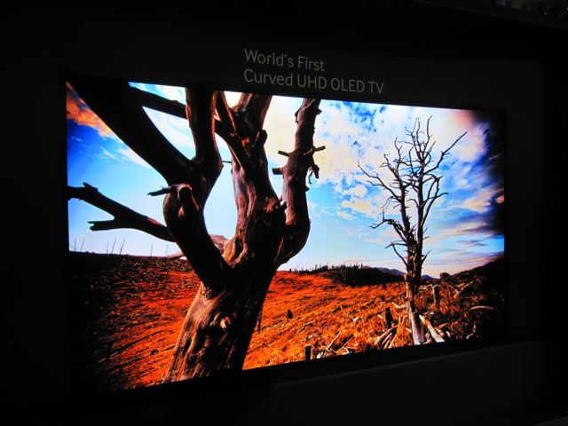 Samsung also had a curved ultra high definition OLED prototype on display at IFA